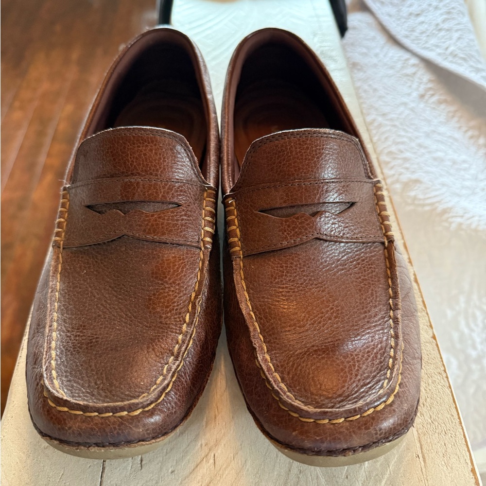 Cole Haan Rich Brown Leather Slip-On Loafers